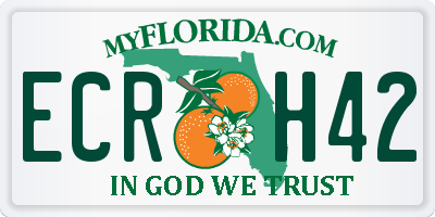 FL license plate ECRH42