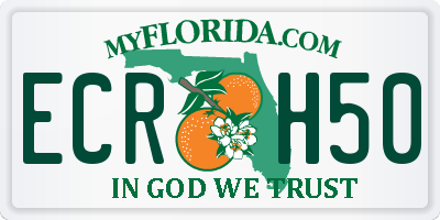 FL license plate ECRH50