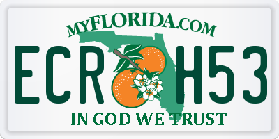 FL license plate ECRH53