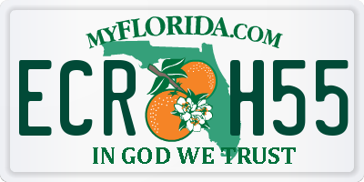 FL license plate ECRH55