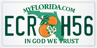 FL license plate ECRH56