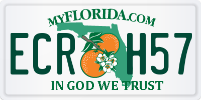 FL license plate ECRH57