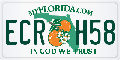 FL license plate ECRH58