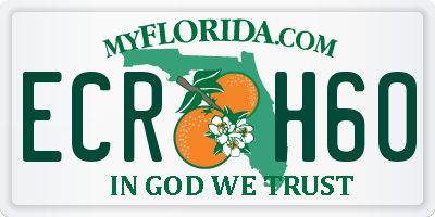 FL license plate ECRH60