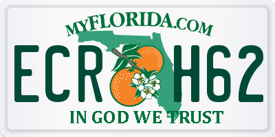 FL license plate ECRH62