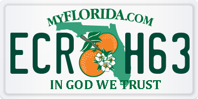 FL license plate ECRH63