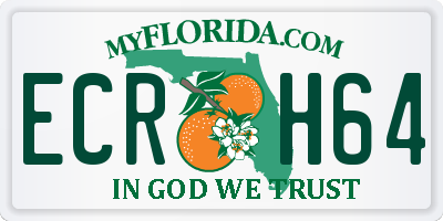 FL license plate ECRH64