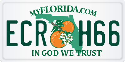 FL license plate ECRH66