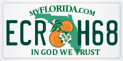 FL license plate ECRH68