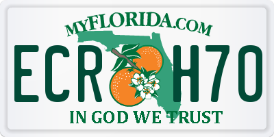 FL license plate ECRH70