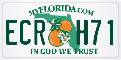 FL license plate ECRH71