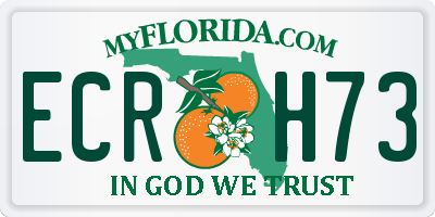 FL license plate ECRH73