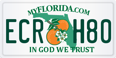FL license plate ECRH80