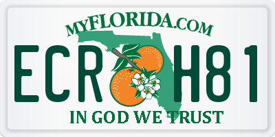 FL license plate ECRH81