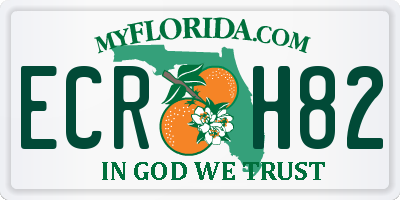 FL license plate ECRH82