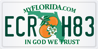 FL license plate ECRH83