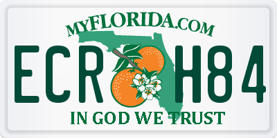 FL license plate ECRH84