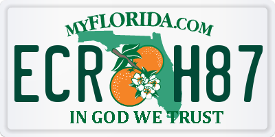 FL license plate ECRH87