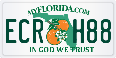 FL license plate ECRH88