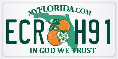 FL license plate ECRH91