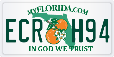 FL license plate ECRH94