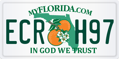 FL license plate ECRH97