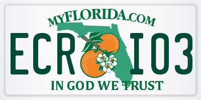 FL license plate ECRI03