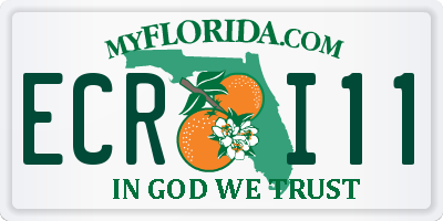 FL license plate ECRI11