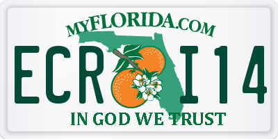 FL license plate ECRI14