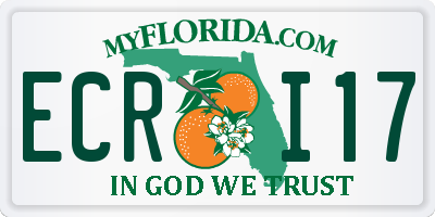 FL license plate ECRI17