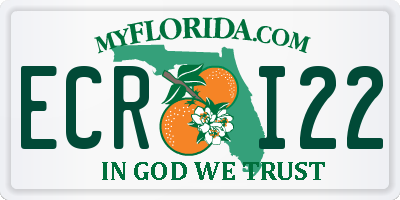 FL license plate ECRI22