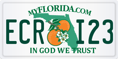 FL license plate ECRI23
