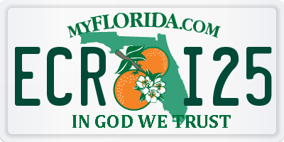 FL license plate ECRI25