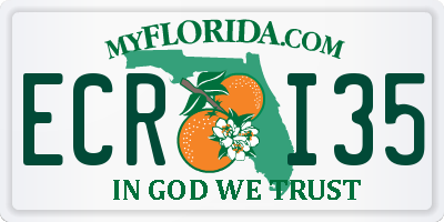 FL license plate ECRI35
