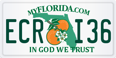 FL license plate ECRI36