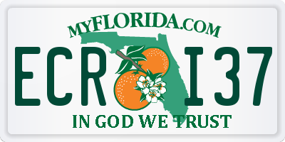FL license plate ECRI37