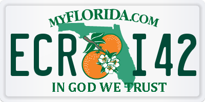 FL license plate ECRI42