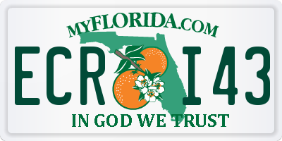 FL license plate ECRI43
