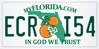 FL license plate ECRI54