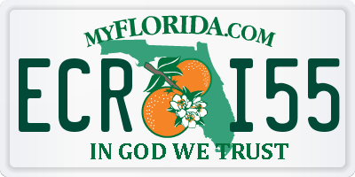 FL license plate ECRI55