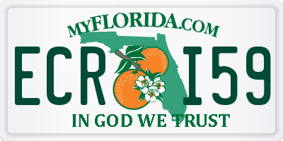 FL license plate ECRI59