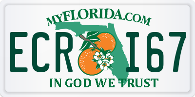 FL license plate ECRI67