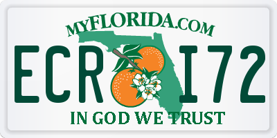 FL license plate ECRI72