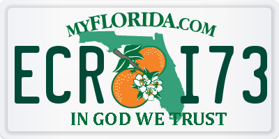FL license plate ECRI73