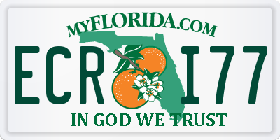 FL license plate ECRI77
