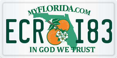 FL license plate ECRI83