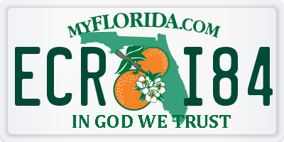 FL license plate ECRI84