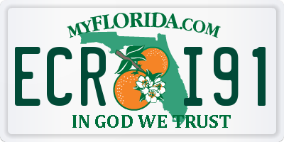 FL license plate ECRI91