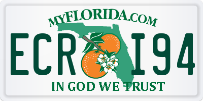 FL license plate ECRI94