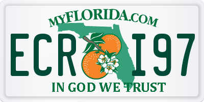 FL license plate ECRI97
